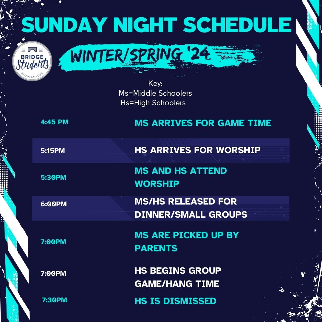 Sunday night schedule